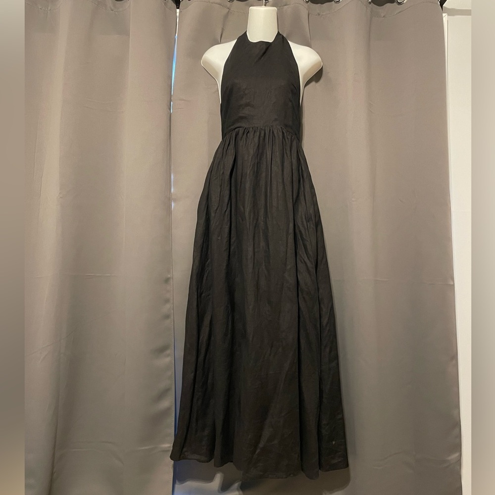 100% linen halter back Dissh dress